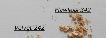 Сравниваем формулы Surreal, Velvet, Flawless тональной основы Era Minerals Warm Foundation в оттенках  142, 242, 342