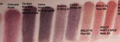 Красновато-бордовые тени