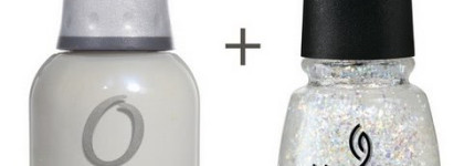 Эксперимент «Радуга над облаками» с  Orly Dayglow и China Glaze Snow Globe