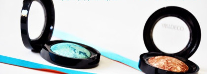 Мраморные запеченные тени для век Artdeco Baked Eyeshadow #18 Marbled Brown #23 Marbled Green из новой коллекции Tribal Sunset 2013