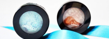 Мраморные запеченные тени для век Artdeco Baked Eyeshadow #18 Marbled Brown #23 Marbled Green из новой коллекции Tribal Sunset 2013