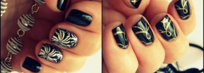 Блестящие маникюры выходного дня