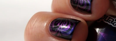 Маникюр-хамелеон. Dance Boggs Legend 091 + Konad