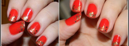 Дороже золота! Rimmel London Lycra Pro Professional Finish Nail Polish #319 Ruby me и Essence #67 Make It Golden