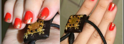 Дороже золота! Rimmel London Lycra Pro Professional Finish Nail Polish #319 Ruby me и Essence #67 Make It Golden