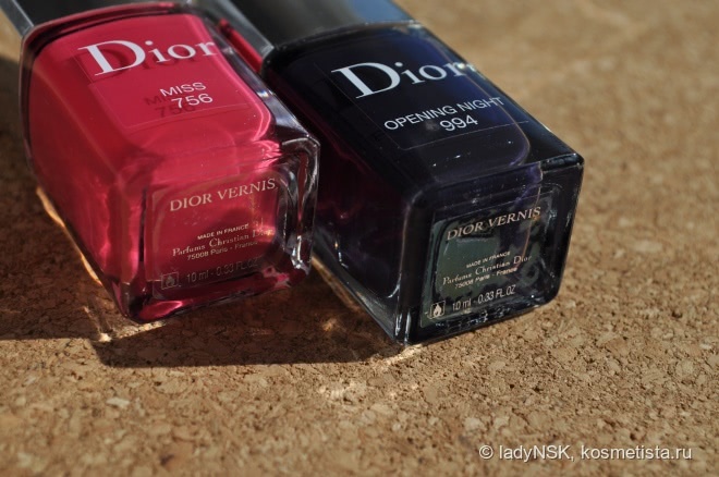 Лаки Dior Vernis Couture colour gel shine and long wear nail lacquer оттенков 756 Miss и 994 Opening night