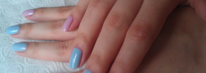 Розово-голубой эксперимент с Ga-De Crystal Glow Nail Enamel