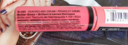 Мои новые блески для губ - NYX Butter Gloss в оттенках Blg03 Peaches and Cream и Blg07 Tiramisu