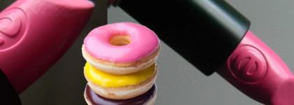 Первый опыт с розовым цветом: Essence longlasting lipstick #10 cotton candy и Essence silky touch blush #60 life`s a cherry