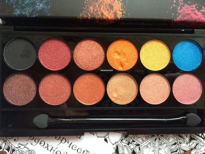 Оттенки заката в палетке Sleek MakeUP I-Divine Eyeshadow Palette 568 Sunset