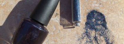 Лак OPI - Light My Sapphire - NL B60 и немного блесток