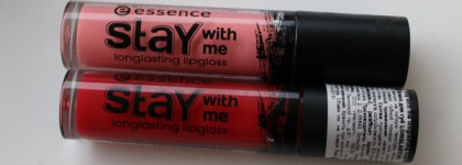 Essence Stay with me longlasting lipgloss 02 my favorite milkshake и 07 kiss kiss kiss