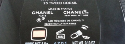Chanel les tissages de chanel  Blush Duo Tweed Effect 20 Tweed Corail