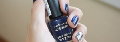 Немного праздника летом. Max Factor Glossfinity# Royal Blue + золотые блестки