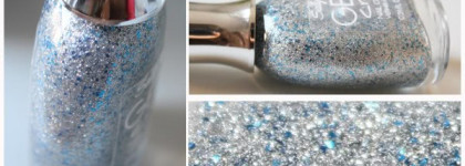 Маникюр с лаками Mavala (Denim Blue 178) и Sally Hansen Gem Crush (Showgirl Chic 01)