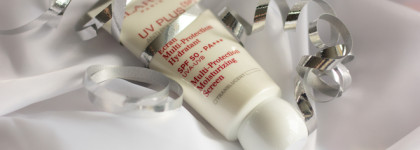 Clarins UV PLUS [5P] Anti-Pollution SPF 50 Translucent Увлажняющий защитный флюид-экран для лица (бесцветный). Тест на гиперчувствительной коже