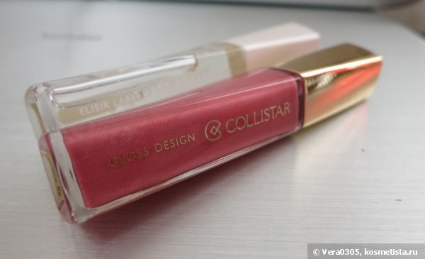 Collistar Gloss Design® n. 28 dusty rose lacquer и Collistar Lip Elixir Nourishing with Argan Oil
