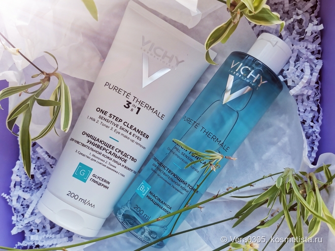 Vichy One Step Cleanser & Perfecting Toner - очищение чувствительной кожи