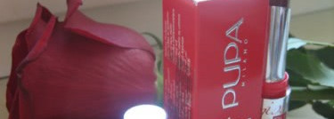 Let's Rock! с ультрасияющей прозрачной помадой для губ Miss Pupa Ultra Brilliant Lipstik #504 Ruby Red и лаком для ногтей Essence cherry blossom girl #02 My Little Kimono