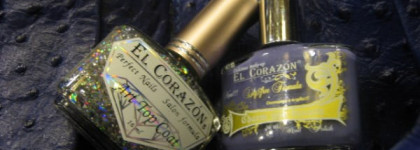 Мой вариант двухцветного маникюра с лаками El Corazon Charm and Beauty #881 и Art Top Coat #421/8 top fireworks
