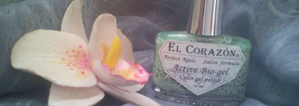 Стихия - воздух: El Corazon Active Bio-gel Color gel polish Souvenir eggs #423/105, 106, Dance Legend Fruity Milk #947 и Deborah Lippmann Glitter in the air