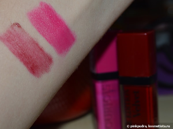 Bourjois Rouge Edition Velvet Lipstisk -Помада-флюид с устойчивым матовым эффектом в оттенках Grand Cru 08 и Pink Pong 06