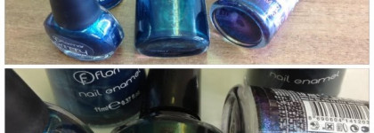 "Из сказочных глубин морских" или зелено-морские лаки Alix Avien 238, Flormar Spring & Summer 2012 #441 и #442, Flormar Supershine Miracle #U33, Flormar pretty #P29