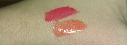 Мои новые блески от Artdeco: Lip Brilliance # 38 Soft Coral и Hydra Lip Booster # 55 Hot Pink