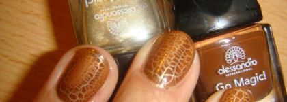 Очередная жертва крокодилов или  наборчик  Croco Glam Alessandro Brown/Gold