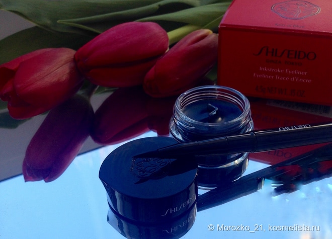 Моя весна с Shiseido Inkstroke Eyeliner BL603 #Kon-ai blue