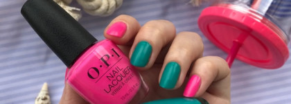 OPI nail lacquer Vernis A ongles “V-I-Pink Passes” NL N72 & OPI nail lacquer Vernis A angles “Dance Party 'Teal Dawn” NL N74