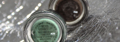 Кремово-пудровые тени Pro Longwear Paint Pots от Mac В оттенках - Moss Definitely и Black Mirror
