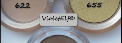 Обзор на тени Relouis (Беларусь) из серий "Gold" №№157,655,622  и "Cotti Milano" №17 "Голубое облако"