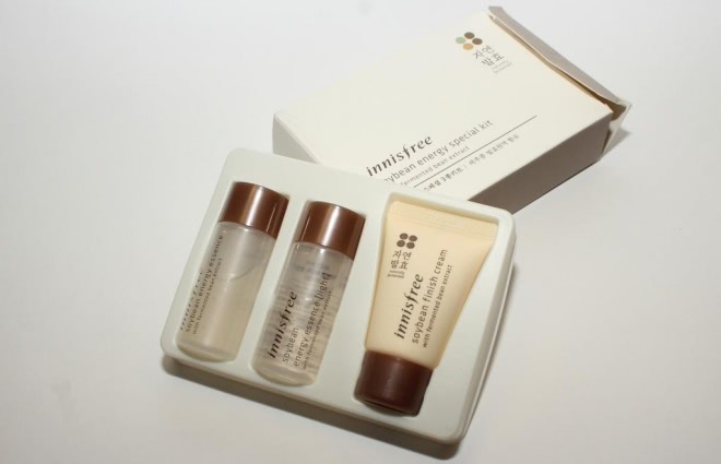 Innisfree Soybean energy special kit with fermented bean extract. Система ухода на каникулах