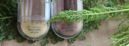 Essence Eyebrow Stylist set Набор для бровей компактный в двух оттенках №01 Natural brunette style и №02 Natural blonde style