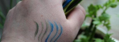 Avon Liquid Chrome eyeliner в оттенках Electric Blue и Bright Green