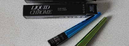 Avon Liquid Chrome eyeliner в оттенках Electric Blue и Bright Green