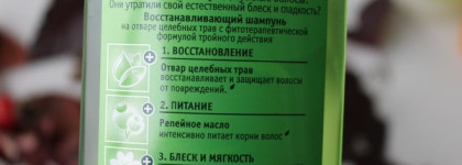 Чистая Линия Фитотерапия Шампунь восстанавливающий Ромашка+репейное масло Для сухих и поврежденных волос