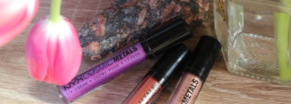 NYX Cosmic Metals Lip Cream Кремовая жидкая помада с металлическим эффектом в оттенках Asteroid Aura, Metropolitan Night, Galactic Love