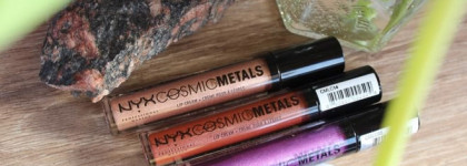 NYX Cosmic Metals Lip Cream Кремовая жидкая помада с металлическим эффектом в оттенках Asteroid Aura, Metropolitan Night, Galactic Love