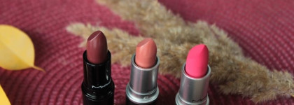 Три помады-сюрприза MAC 307 Fall In Love, 408 Bated Breath, 606 Kinda Sexy