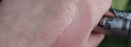 Жидкие тени Luxvisage - Matt Tint Liquid Eyeshadow Waterproof 12H в оттенке 102 Dusty Rose и Glitter Rock Liquid Eyeshadow в оттенке 303 Pink Quartz