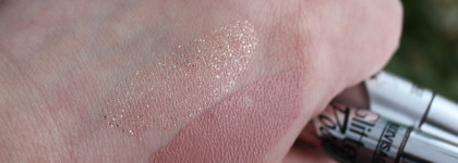 Жидкие тени Luxvisage - Matt Tint Liquid Eyeshadow Waterproof 12H в оттенке 102 Dusty Rose и Glitter Rock Liquid Eyeshadow в оттенке 303 Pink Quartz