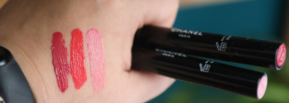 На десять лет назад с помадами Chanel Rouge Coco Stylo в оттенках 214 Message, 202 Conte, 206 Histoire