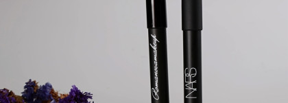 Помады в карандашах Nars Velvet Matte Lip Pencil Dragon Girl и Romanovamakeup Sexy Lipstick Pen My Perfect Red. Похожие и разные