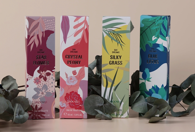 Brocard Day Dreams - Blue Lotus, Crystal Peony, Star Flower, Silky Grass