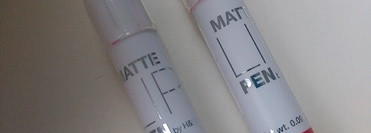 H&M Matte lip pen: First kiss, Hot lava love