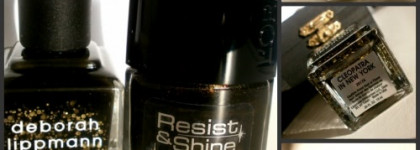 Deborah Lippmann Cleopatra in New York & L'oreal Resist&Shine Titanium № 737 - Черный маникюр с двойным дном