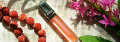Guerlain Terracotta Makeup Collection Summer 2018: блеск Terracotta Kiss Delight #Peach Syrup