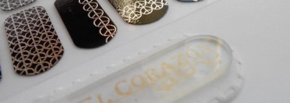 Готовый маникюр El Corazon Bling Nail Skin Kbns-32 и Bling Nail Skin Кbns-22